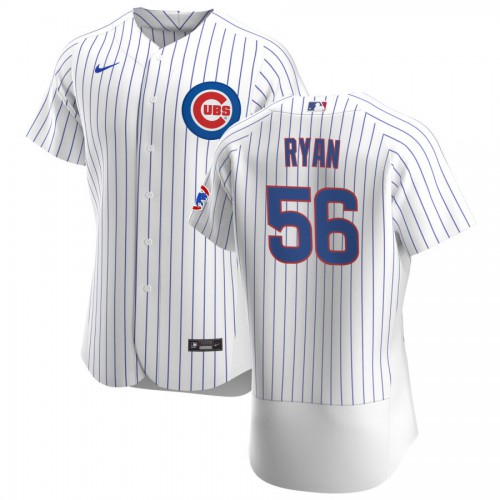Chicago Chicago Cubs #56 Kyle Ryan Men's White Home 2020 Authentic Player Jersey Men's