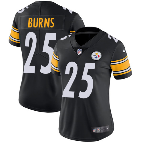 Pittsburgh Steelers #25 Artie Burns Black Team Color Women's Stitched Vapor Untouchable Limited Jersey Womens