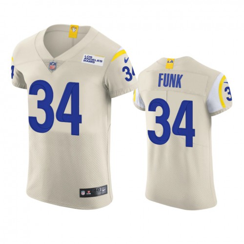 Los Angeles Los Angeles Rams #34 Jake Funk Men's Vapor Elite Player Jersey - Bone Men's