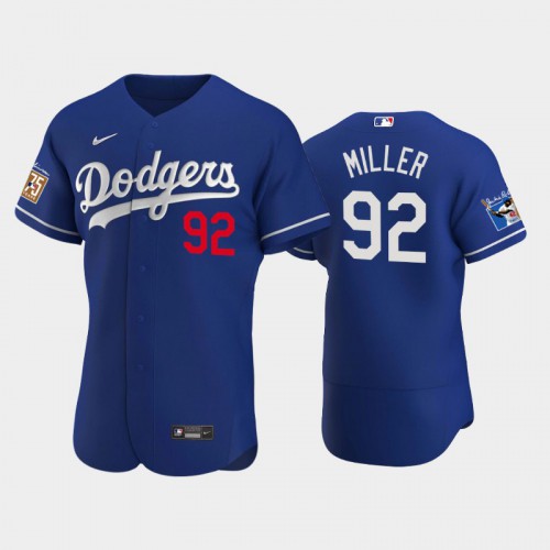 Los Angeles Los Angeles Dodgers #92 Bobby Miller Men's Jackie Robinson 75th Anniversary Authentic Jersey - Royal Men's