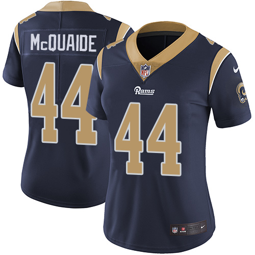 Los Angeles Rams #44 Jacob McQuaide Navy Blue Team Color Women's Stitched Vapor Untouchable Limited Jersey Womens