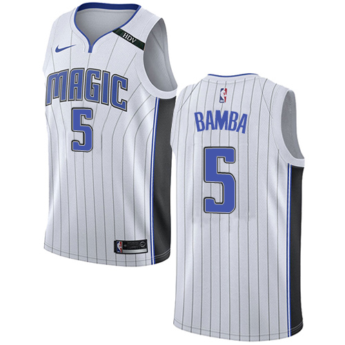 Orlando Magic #5 Mohamed Bamba White Womens Swingman Association Edition Jersey Womens