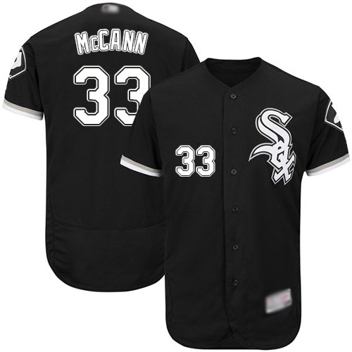 Chicago White Sox #33 James McCann Black Flexbase Authentic Collection Stitched Jersey Men's