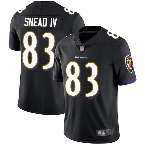 Baltimore Ravens #83 Willie Snead IV Black Alternate Youth Stitched Vapor Untouchable Limited Jersey Youth
