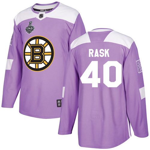 Adidas Boston Bruins #40 Tuukka Rask Purple Authentic Fights Cancer Stanley Cup Final Bound Youth Stitched Jersey Youth