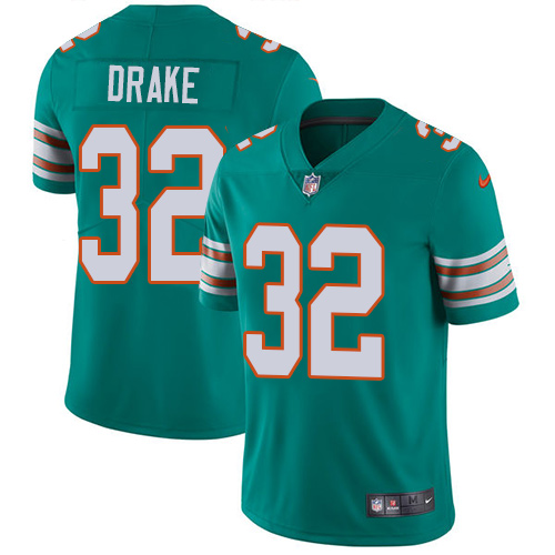 Miami Dolphins #32 Kenyan Drake Aqua Green Alternate Men's Stitched Vapor Untouchable Limited Jersey Men's