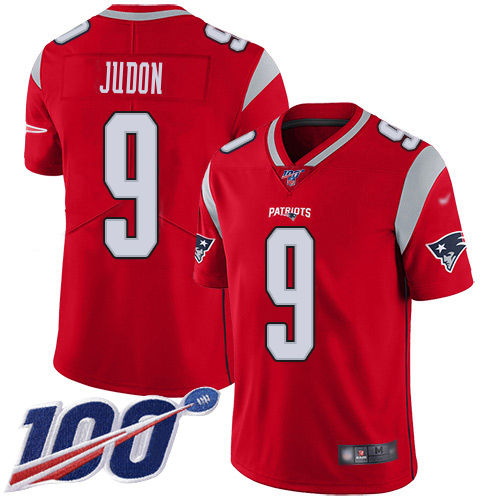 Patriots #9 Matt Judon Red Youth Stitched Limited Inverted Legend 100th Season Jersey