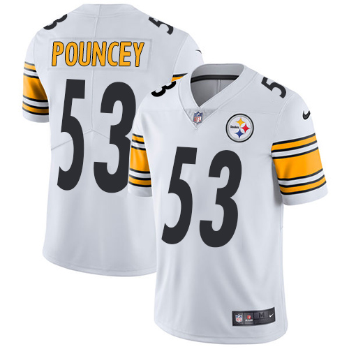 Pittsburgh Steelers #53 Maurkice Pouncey White Youth Stitched Vapor Untouchable Limited Jersey Youth