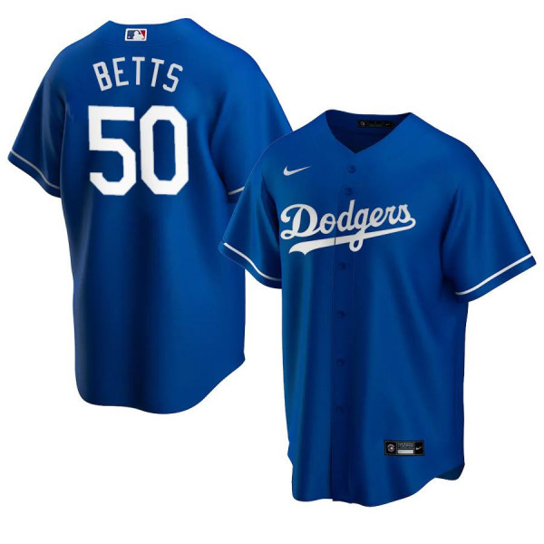 Men's Youth Women's Los Angeles Dodgers 50 Replica Royal Alternate 2020 Player Mookie Betts Jersey