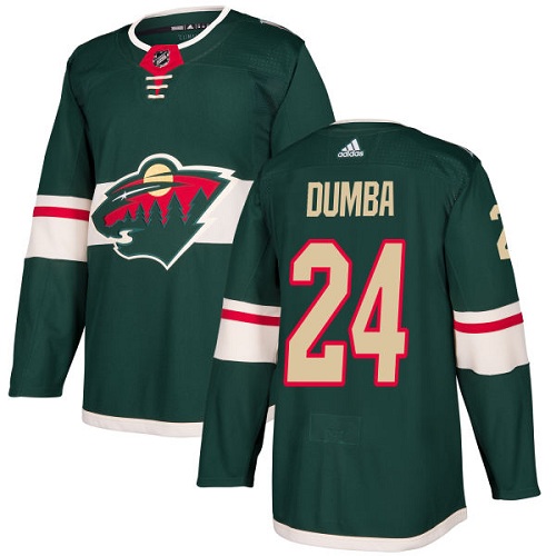 Adidas Minnesota Wild #24 Matt Dumba Green Home Authentic Stitched Jersey Men's