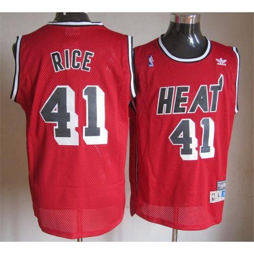 Miami Heat #41 Glen Rice Red Throwback Stitched Jersey Mens