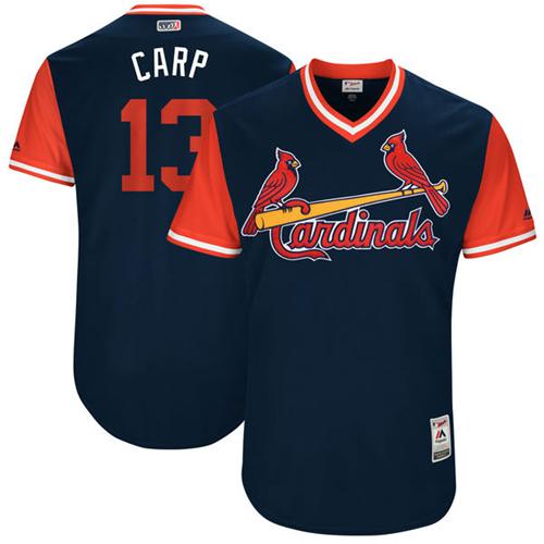 St.Louis Cardinals #13 Matt Carpenter Navy 