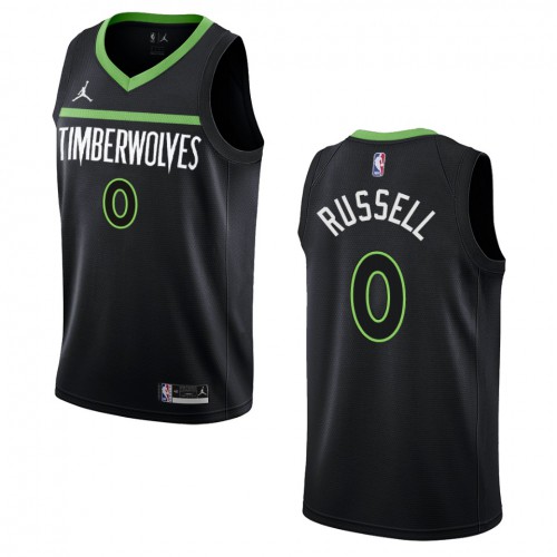 Minnesota Minnesota Timberwolves #0 DAngelo Russell Black Mens 2022-23 Statement Edition Jersey Mens