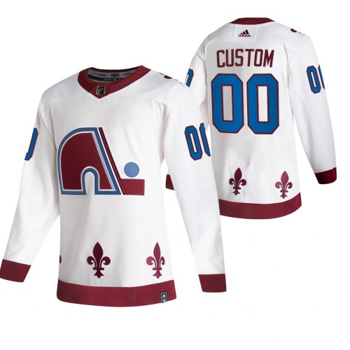 Colorado Avalanche Custom White Men's Adidas 2020-21 Alternate Authentic Player Jersey