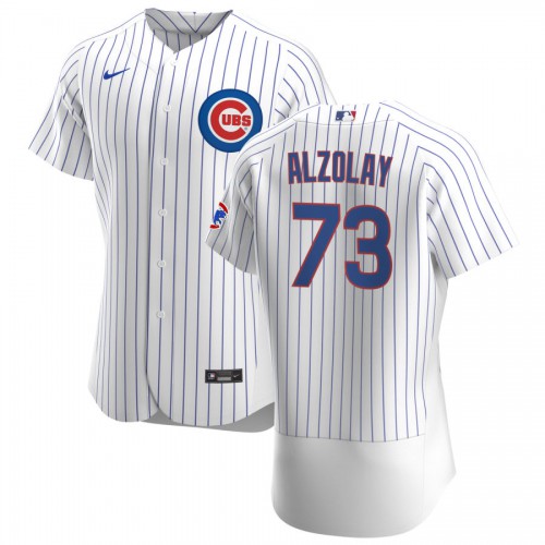 Chicago Chicago Cubs #73 Adbert Alzolay Men's White Home 2020 Authentic Player Jersey Men's