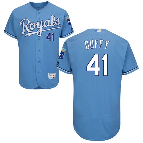 Kansas City Royals #41 Danny Duffy Light Blue Flexbase Authentic Collection Stitched Jersey Men's
