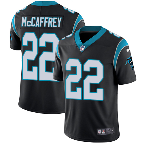 Carolina Panthers #22 Christian McCaffrey Black Team Color Youth Stitched Vapor Untouchable Limited Jersey Youth