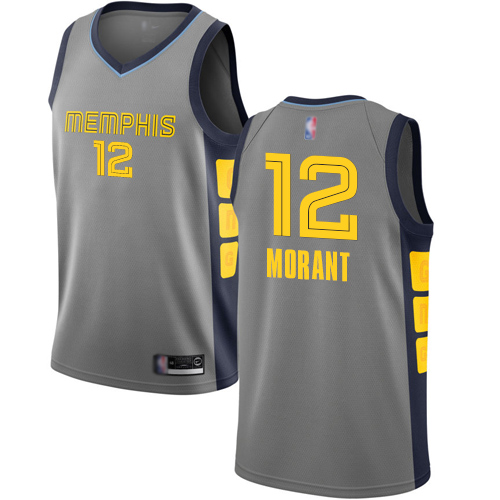 Memphis Grizzlies #12 Ja Morant Gray Womens Swingman City Edition 2018/19 Jersey Womens