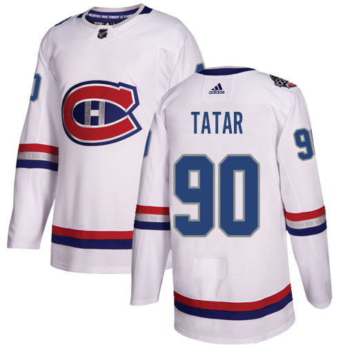 Adidas Montreal Canadiens #90 Tomas Tatar White Authentic 2017 100 Classic Stitched Youth Jersey Youth