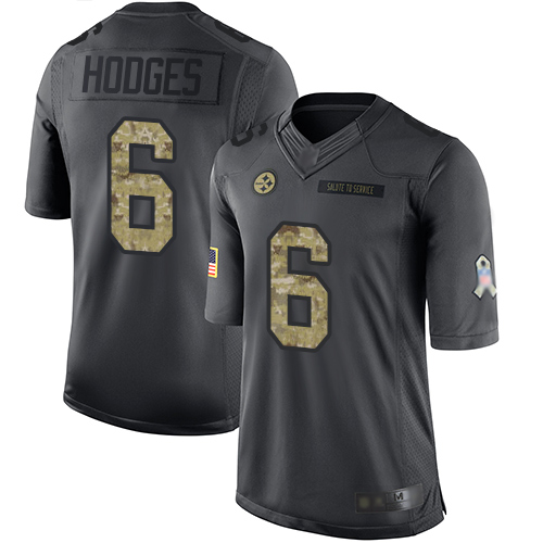 Pittsburgh Steelers #6 Devlin Hodges Black Men's Stitched Limited 2016 Salute to Service Jersey Men's