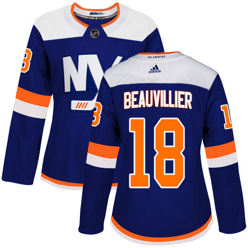 Adidas New York Islanders #18 Anthony Beauvillier Blue Alternate Authentic Women's Stitched Jersey Womens