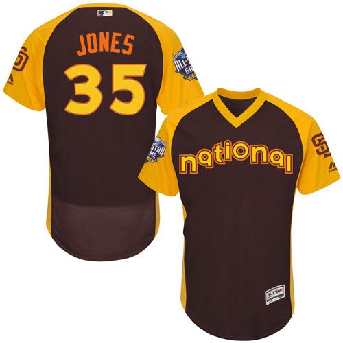 San Diego Padres #35 Randy Jones Brown Flexbase Authentic Collection 2016 All-Star National League Stitched Jersey Men's