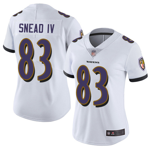 Baltimore Ravens #83 Willie Snead IV White Women's Stitched Vapor Untouchable Limited Jersey Womens