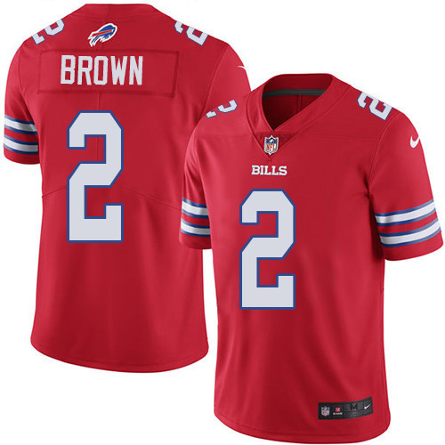 Buffalo Bills #2 John Brown Red Men's Stitched Elite Rush Jersey Men's