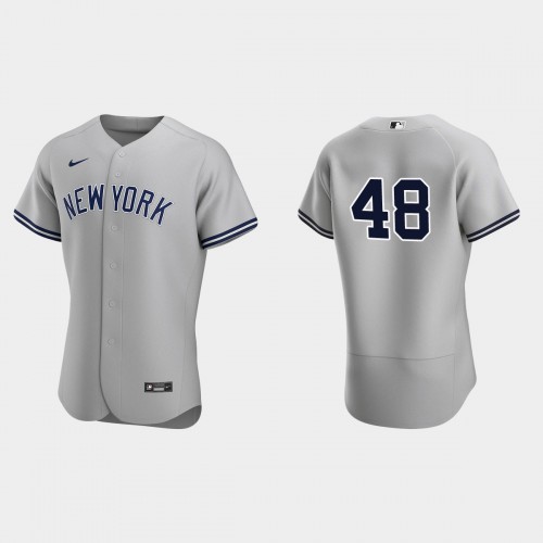 New York New York Yankees #48 Anthony Rizzo Men's Gray Authentic Road Jersey Men's