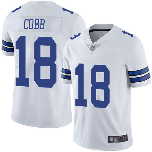 Dallas Cowboys #18 Randall Cobb White Men's Stitched Vapor Untouchable Limited Jersey Men's