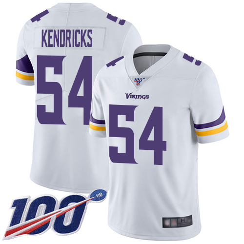 Minnesota Vikings #54 Eric Kendricks White Men's Stitched 100th Season Vapor Limited Jersey Men's