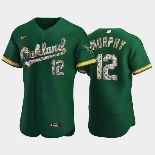 Oakland Oakland Athletics #12 Sean Murphy Men's Diamond Edition Jersey - Green Men's