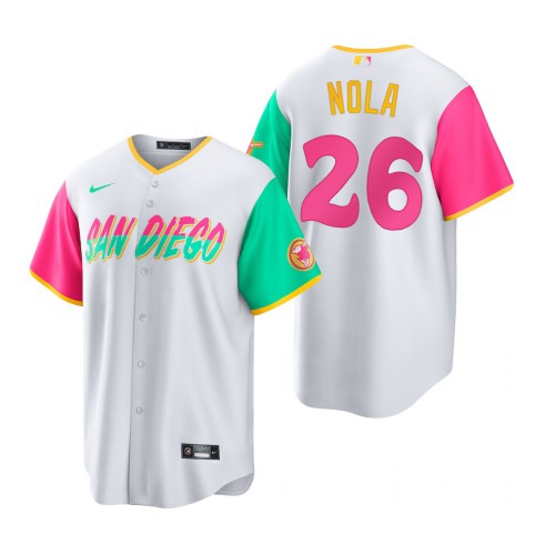 San Diego San Diego Padres #26 Austin Nola 2022 City Connect Men's Games Jersey - White Men's