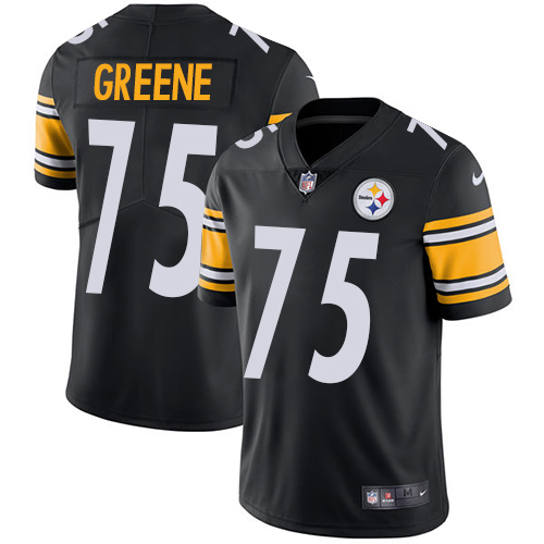 Pittsburgh Steelers #75 Joe Greene Black Team Color Men's Stitched Vapor Untouchable Limited Jersey Men's