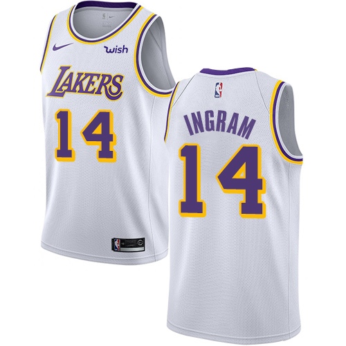 Los Angeles Lakers #14 Brandon Ingram White Youth Swingman Association Edition Jersey Youth