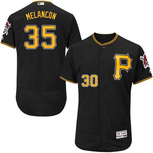 Pittsburgh Pirates #35 Mark Melancon Black Flexbase Authentic Collection Stitched Jersey Men's