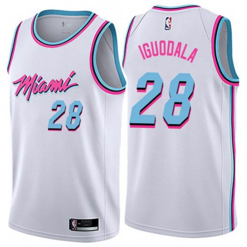 Miami Heat #28 Andre Iguodala White Youth Swingman City Edition Jersey Youth