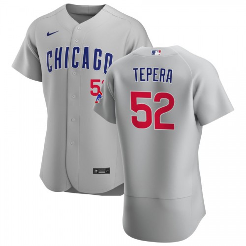 Chicago Chicago Cubs #52 Ryan Tepera Men's Gray Road 2020 Authentic Team Jersey Men's