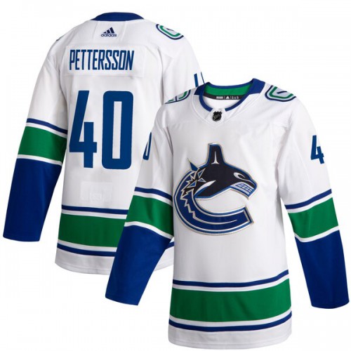 Vancouver Vancouver Canucks #40 Elias Pettersson Men's adidas White 2019-20 Away Authentic Jersey Men's