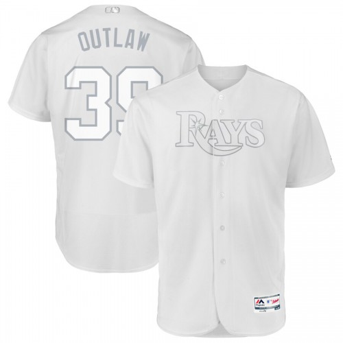 Tampa Bay Tampa Bay Rays #39 Kevin Kiermaier Outlaw Majestic 2019 Players' Weekend Flex Base Authentic Player Jersey White Men's