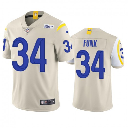 Los Angeles Los Angeles Rams #34 Jake Funk Men's Vapor Limited Jersey - Bone Men's