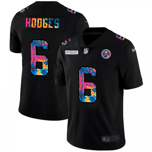 Pittsburgh Pittsburgh Steelers #6 Devlin Hodges Men's Multi-Color Black 2020 Crucial Catch Vapor Untouchable Limited Jersey Men's
