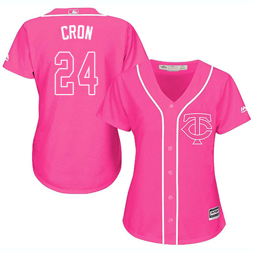 Minnesota Twins #24 C.J. Cron Pink Fashion Women's Stitched Jersey Womens