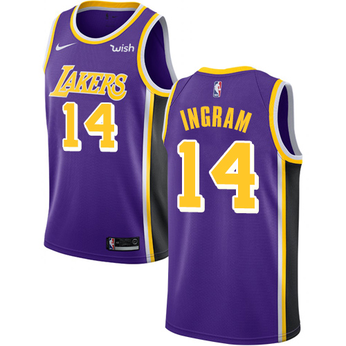 Los Angeles Lakers #14 Brandon Ingram Purple Womens Swingman Statement Edition Jersey Womens