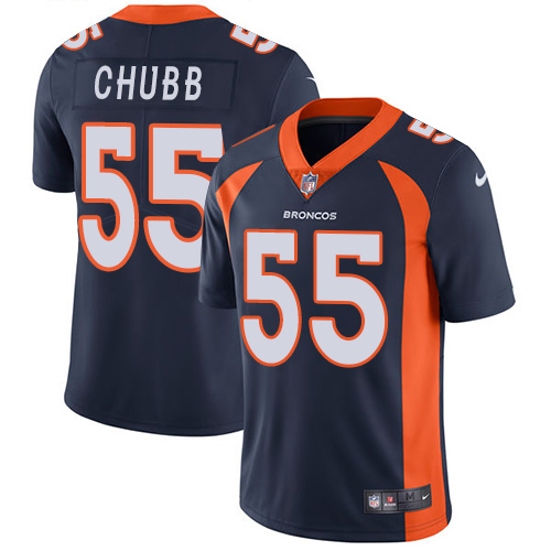 Denver Broncos #55 Bradley Chubb Blue Alternate Youth Stitched Vapor Untouchable Limited Jersey Youth