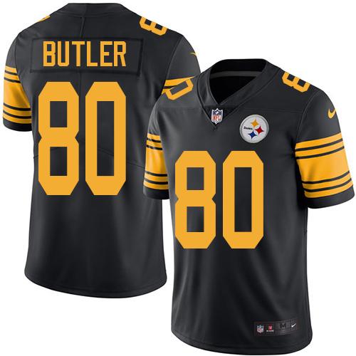 Pittsburgh Steelers #80 Jack Butler Black Men's Stitched Limited Rush Jersey Men's