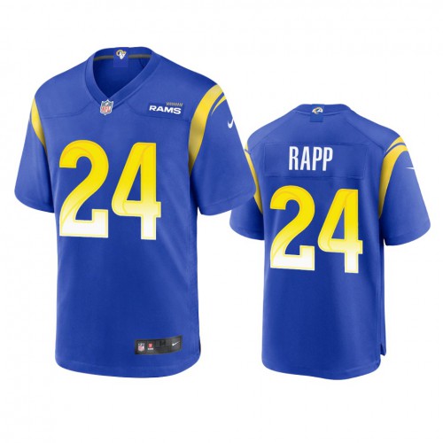 Los Angeles Los Angeles Rams #24 Taylor Rapp Men's Game Jersey - Royal Men's