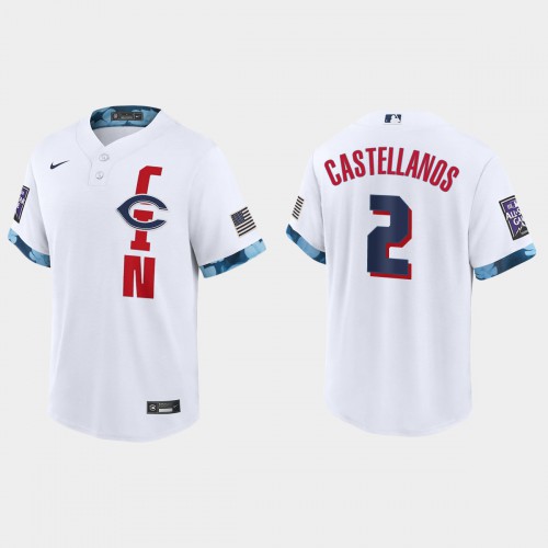 Cincinnati Cincinnati Reds #2 Nick Castellanos 2021 All Star Game Fan's Version White Jersey Men's