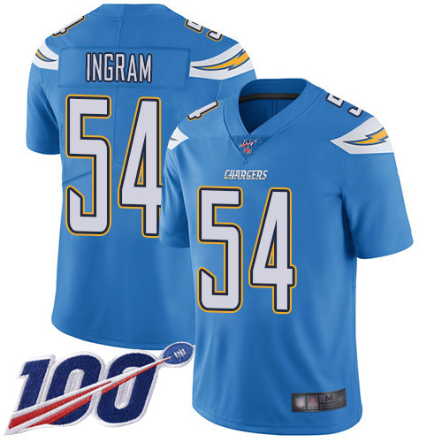 Los Angeles Chargers #54 Melvin Ingram Electric Blue Alternate Men's Stitched 100th Season Vapor Limited Jersey Men's
