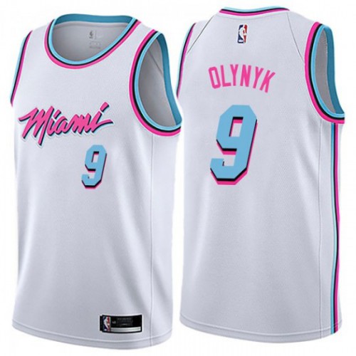Miami Heat #9 Kelly Olynyk White Womens Swingman City Edition Jersey Womens